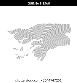 Unique artwork depicting the outline of Guinea Bissau's map.