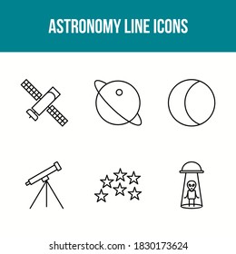 Einzigartiges Vektorsymbol für die Astronomie