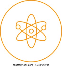 Unique Atomic Structure II Vector Line Icon