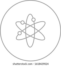 Unique Atomic Structure Vector Line Icon