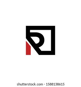 Unique attractive creative modern connected technological R initial based letter icon logo.