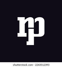 Único atractivo creativo moderno conectado tecnológico PR P R logotipo de letra inicial.