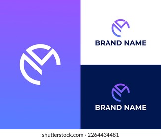 Diseño atractivo y creativo del logotipo md de letras modernas