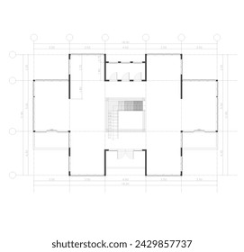 The unique and attractive floor plan of a library building is equipped with the dimensions of the room or building