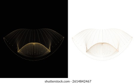 Unique and attractive gold colored graphic shape logo vector image with black and white background