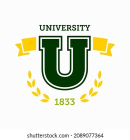 Unique and attractive university simple logo