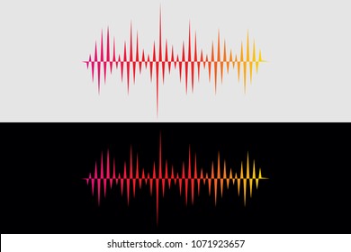 Unique Audio Pulse Or Wave Logo Design Element