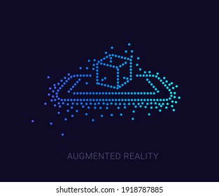 Unique Augmented reality concept symbol, made of multiple dots, Modern signs, dotted symbols collection, exclusive icon for websites, Campaign, logo design, mobile app, infographics