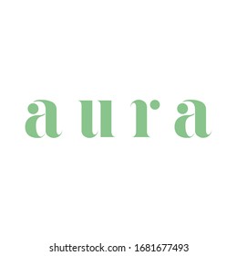 Unique Aura Logo, Monogram, Vector