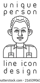 einzigartiges Bild des imaginären Personenlinienbildes des Benutzerprofils