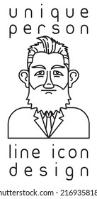 einzigartiges Bild des imaginären Personenlinienbildes des Benutzerprofils