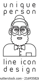 einzigartiges Bild des imaginären Personenlinienbildes des Benutzerprofils