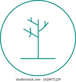 Unique Autumn Tree Vector Line Icon