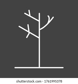 Unique Autumn Tree Vector Line Icon