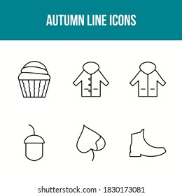 Unique Autumn Vector Icon Set