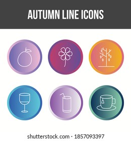 Unique Autumn Vector Icon Set
