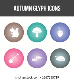 Unique Autumn Vector Icon Set