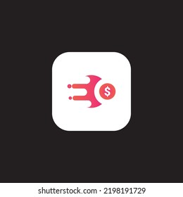 Unique and awesome minimalist E-store logo icon for mobile app and application