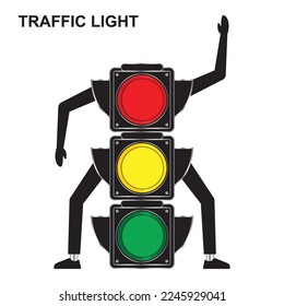 unique, awesome traffic light vector