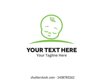 unique baby simple logo creative design in flat style with color . baby logo creative design for identity and shop
