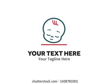 unique baby simple logo creative design in flat style with color . baby logo creative design for identity and shop
