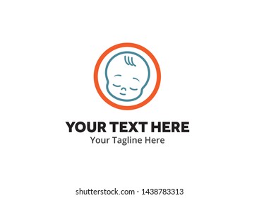 unique baby simple logo creative design in flat style with color . baby logo creative design for identity and shop