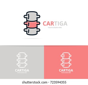 Unique backbone and spine logo design template.  