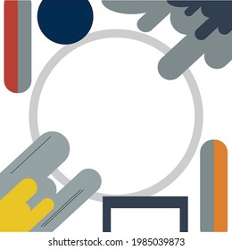 Diseño de fondo único con formas y patrones geométricos de distintos colores