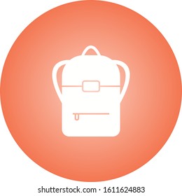 Unique Backpack Vector Glyph Icon