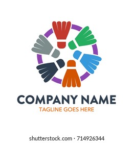 Unique Badminton Logo Template