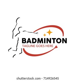 Unique Badminton Logo Template