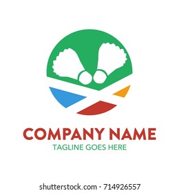 Unique Badminton Logo Template