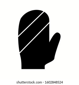 Unique Baking Glove Vector Glyph Icon
