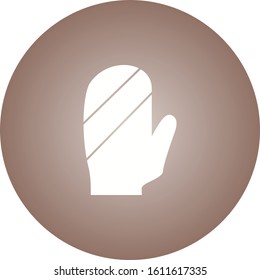 Unique Baking Glove Vector Glyph Icon