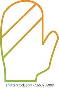 Unique Baking Glove Vector Line Icon