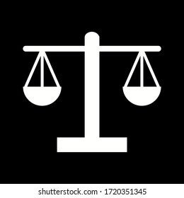 Icono de glifo del vector de balance único