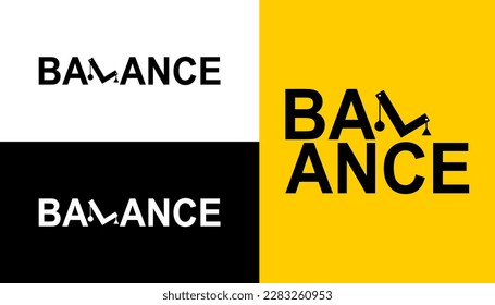 a unique balanced logo that is suitable for use in various brands