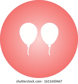 Unique Balloons Vector Glyph Icon