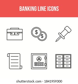 Unique Banking icons for personal and commercial use