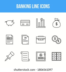 Einzigartiges Symbol für die Banking Line
