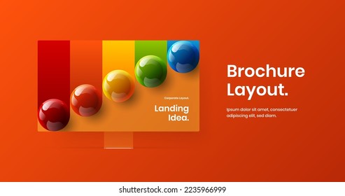 Unique banner vector design illustration. Premium desktop mockup website concept.