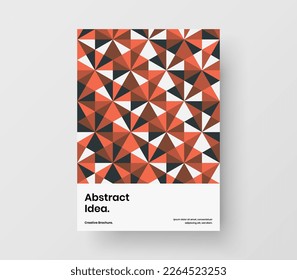 Unique banner vector design layout. Abstract geometric hexagons magazine cover illustration.
