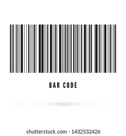 Unique bar code template. Information about product. Vector illustration isolated on white background