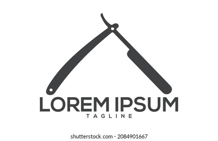 Unique barber logo Modern and minimalist vector and abstract logo