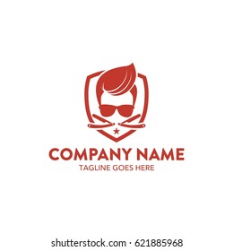 Unique Barber Shop Logo