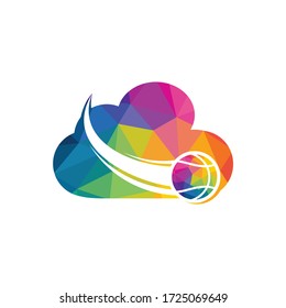 Unique Basket ball logo design. Basketball club logo design template.