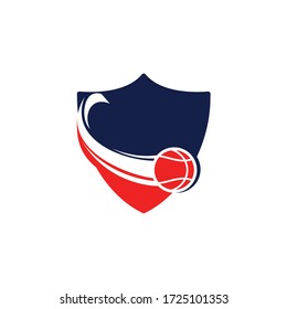 Unique basket ball logo design. Basketball club logo design template.