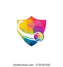 Unique basket ball logo design. Basketball club logo design template.