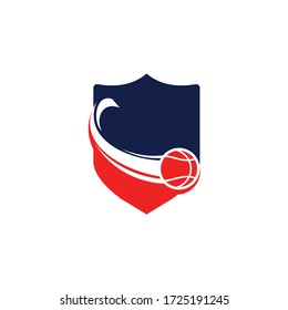 Unique basket ball logo design. Basketball club logo design template.