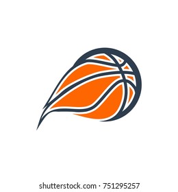 Unique Basket Ball Logo. Editable. Vector